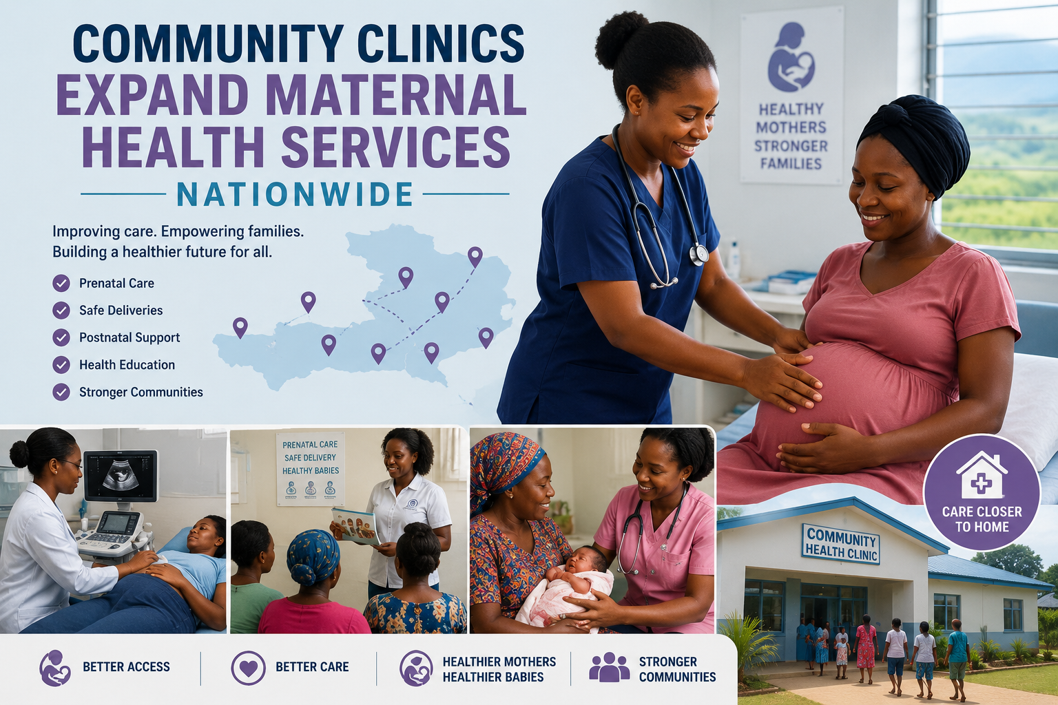 Community clinics expand maternal health services nationwide